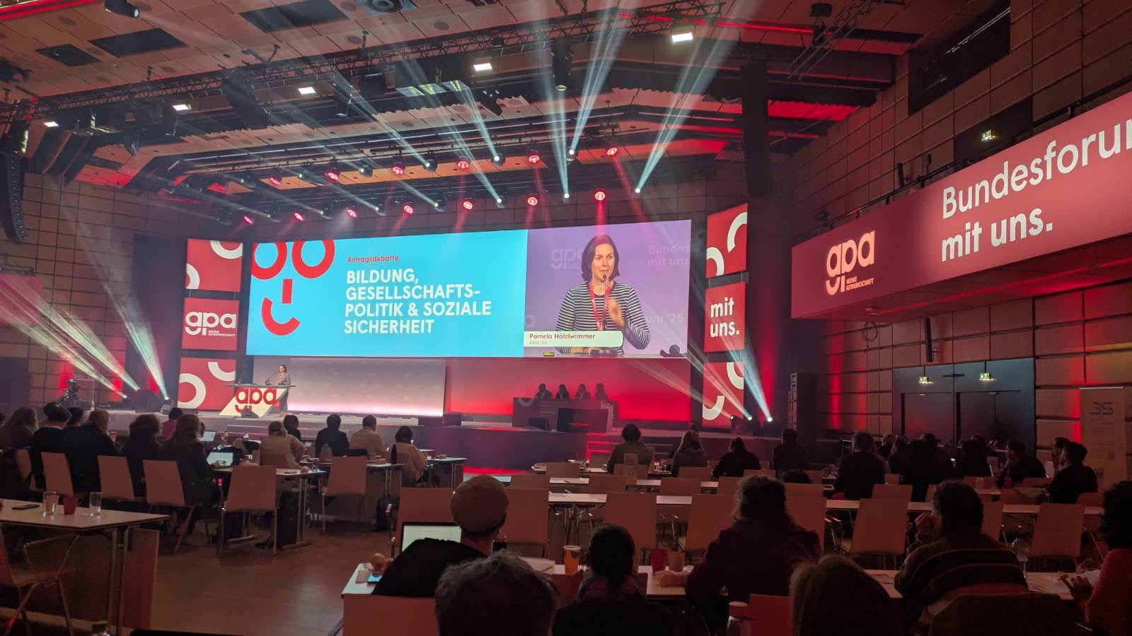 AUGE beim GPA-Bundesforum 2025: Einsatz für sozialen Schutz und starke Gewerkschaften